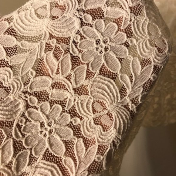 Express White Lace Sleeveless Midi Dress Large - Picture 3 of 6